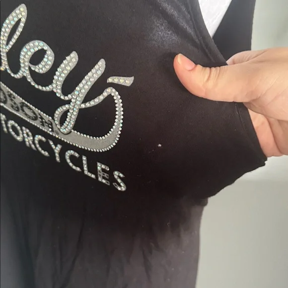 Harley-Davidson Black Tank Top with Silver Logo - Picture 6 of 6